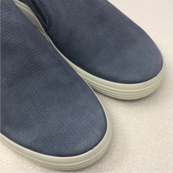 ECCO Sneakers Blue Suede Business Casual Comfortable Men’s Size EU 44 US 10-10.5 - Picture 8 of 13